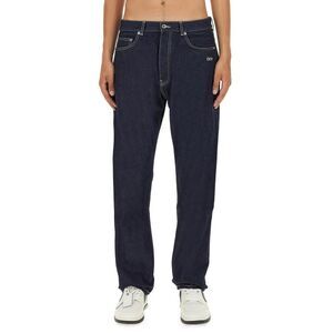 OFF-WHITE Men's Straight Leg Denim Jeans Men Beige Pants